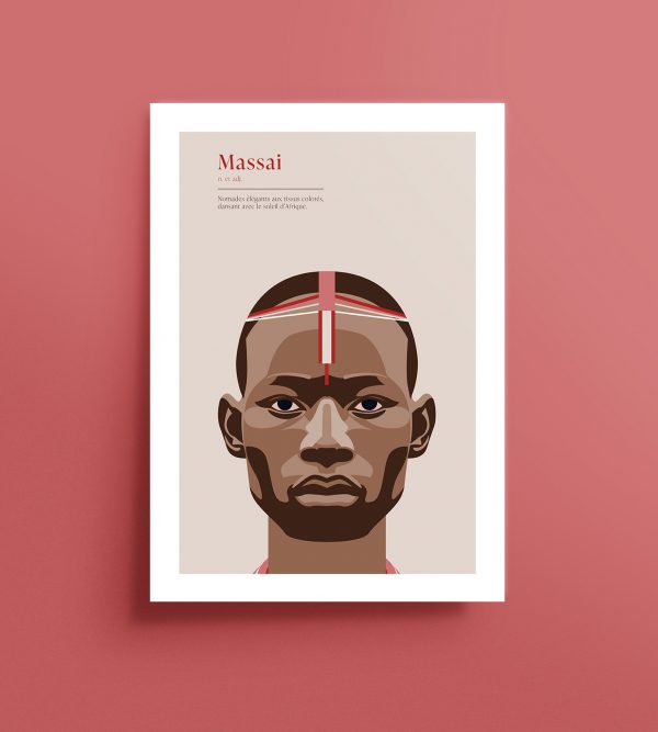 Affiche Massai décorative Afrique