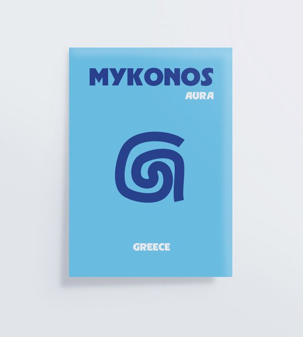 Affiche décorative Mykonos Aura avec symbole spirale