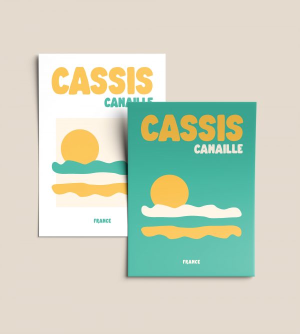 affiche Cassis Canaille – deux déclinaisons fond clair et couleur