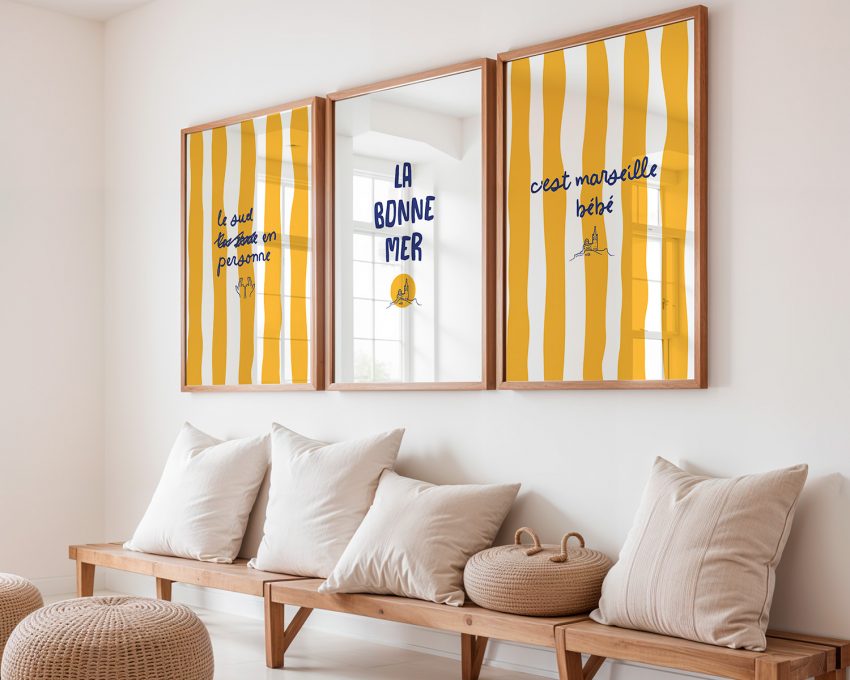 Lot d’affiches Marseille Collection Le Sud – déco murale méditerranéenne