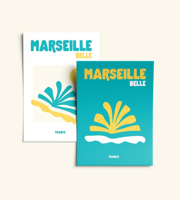 affiche déco Marseille Belle deux versions