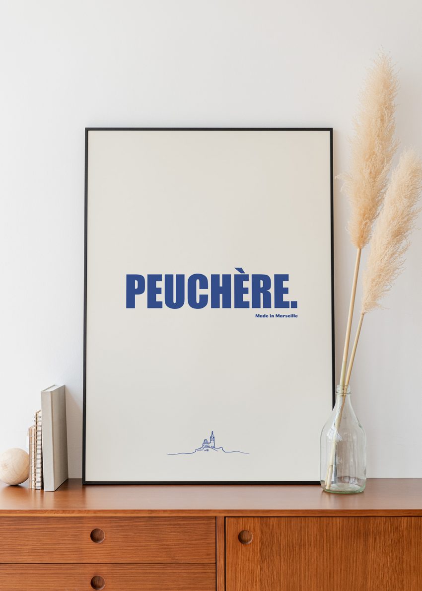affiche Peuchère Marseille fond blanc – déco murale