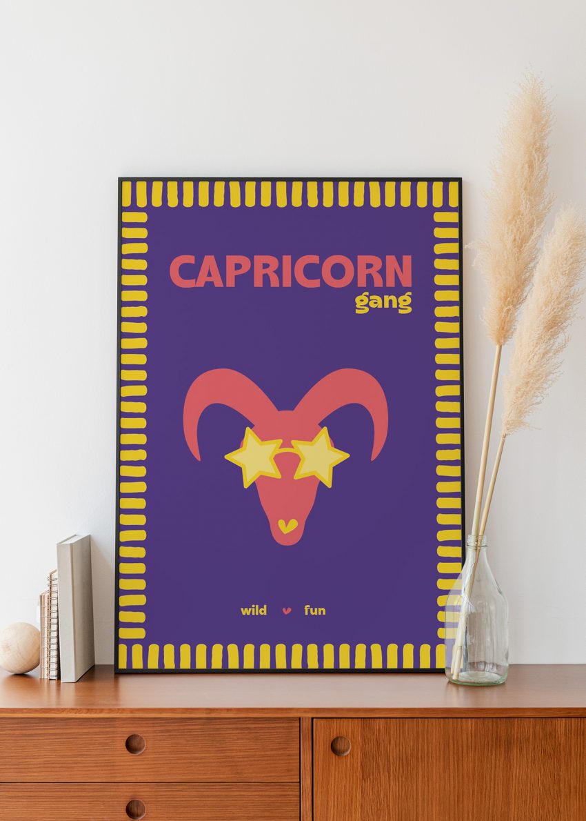 Poster Capricorne design graphique