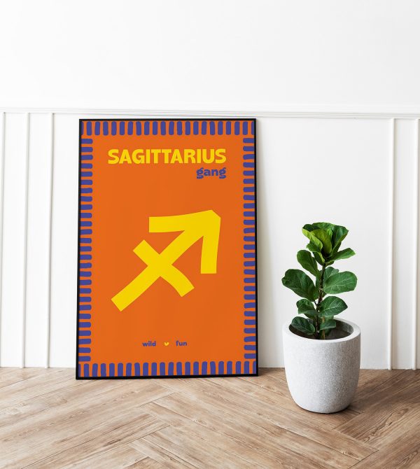 Poster Sagittaire illustration graphique
