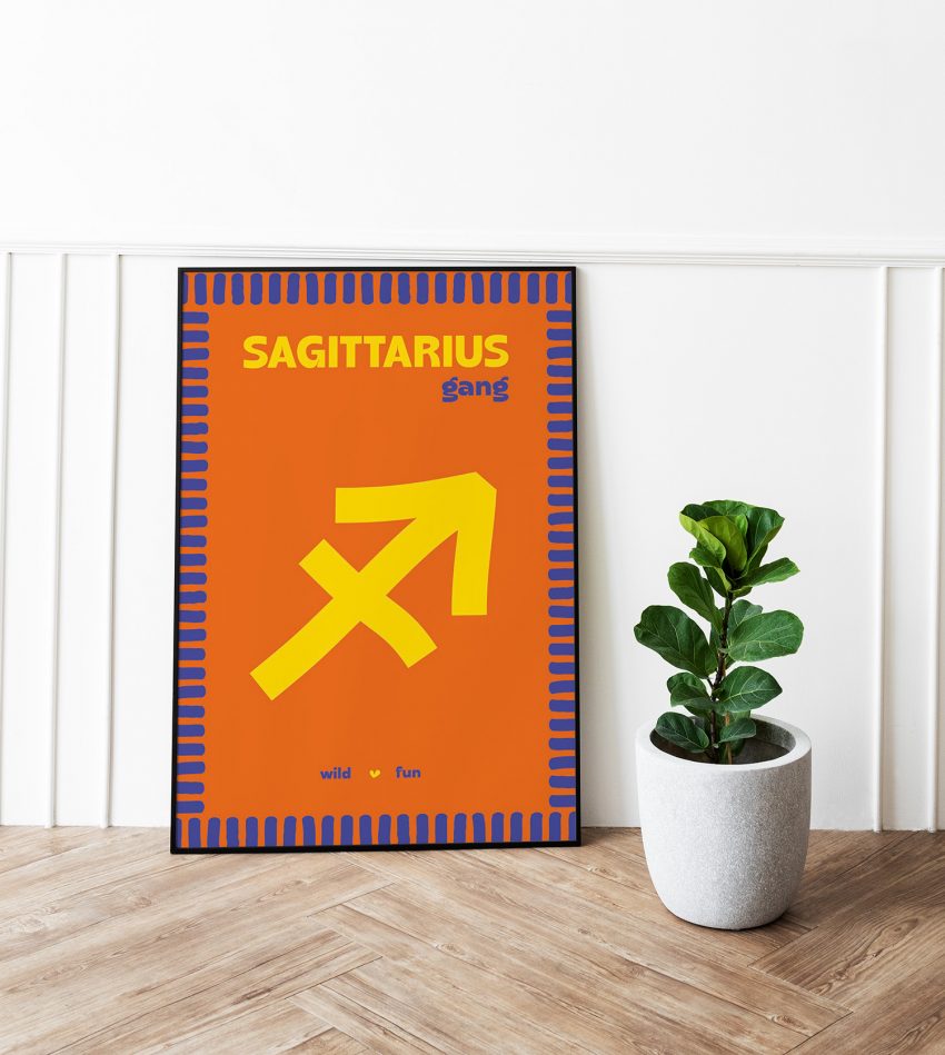 Poster Sagittaire illustration graphique