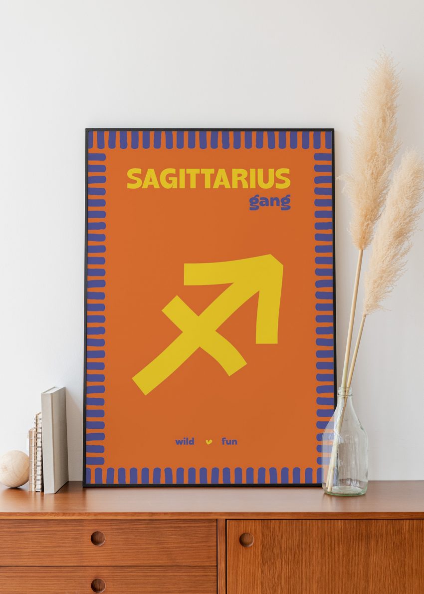 Affiche Sagittaire encadrée décoration
