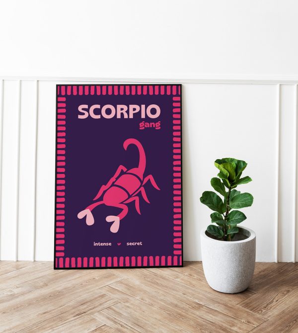 Illustration astrologie Scorpion graphique