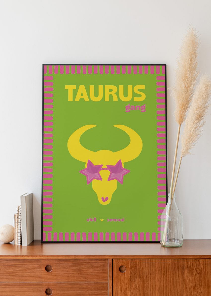 Affiche murale Taureau encadrée