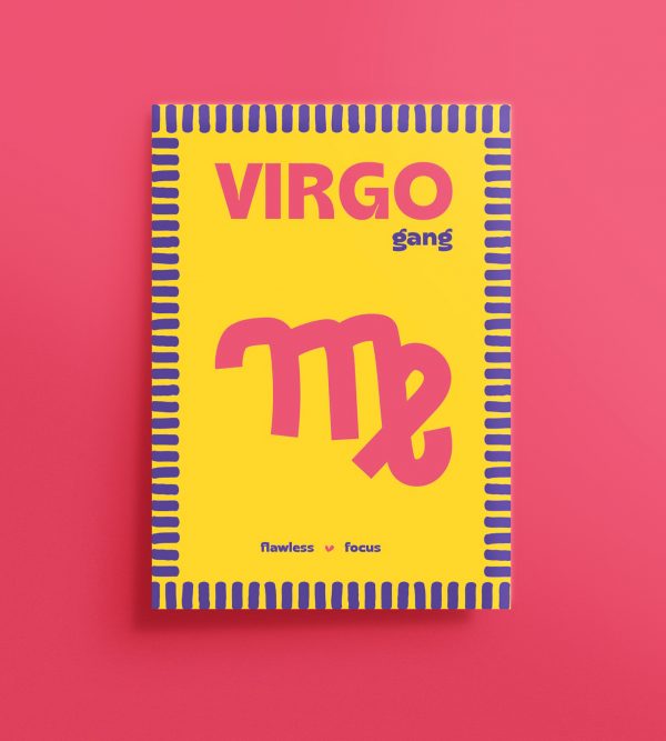 Affiche signe astrologique Vierge douce